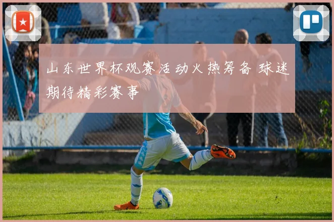 山东世界杯观赛活动火热筹备 球迷期待精彩赛事